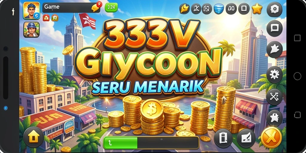 Screenshot gameplay 333V menampilkan manajemen bisnis yang menarik.