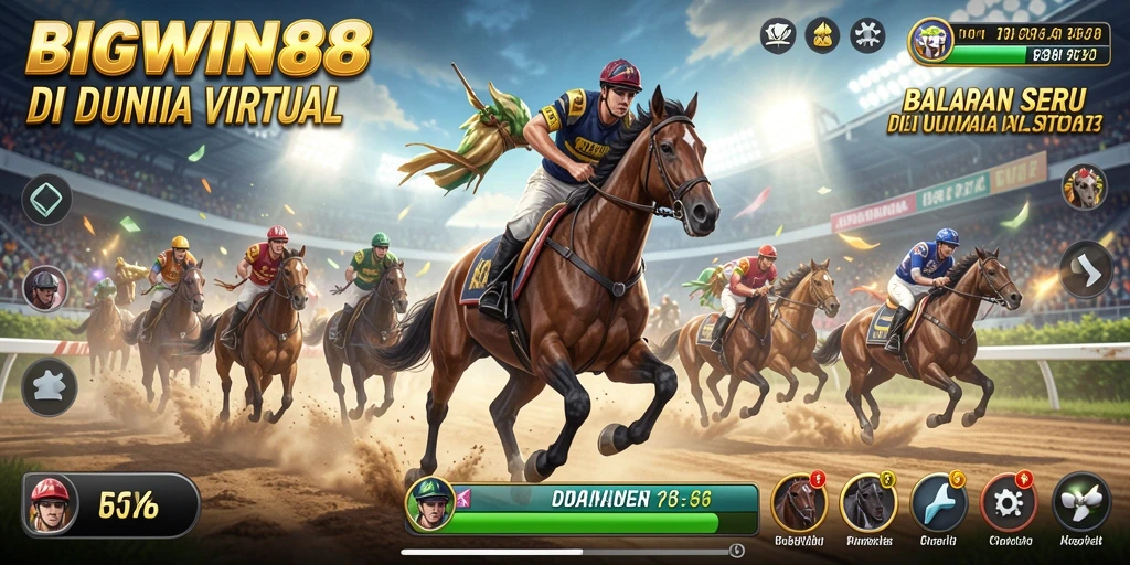 Screenshot gameplay menunjukkan aksi balapan yang cepat dan mendebarkan di BIGWIN88.
