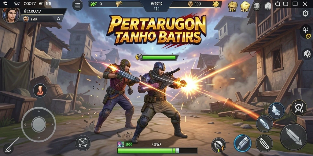 Screenshot menunjukkan aksi pertarungan seru dalam COO77 dengan karakter sedang beradu.