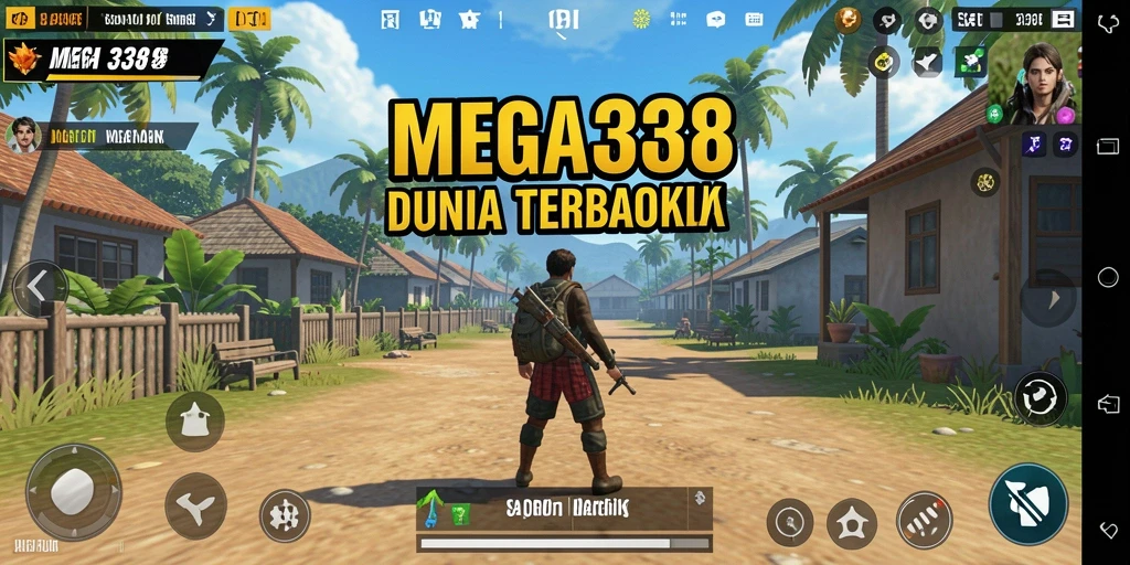 Screenshot utama MEGA338 menampilkan dunia terbuka yang luas dan kaya detail.