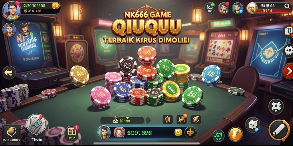Screenshot gameplay NK666 menampilkan aksi seru QiuQiu.