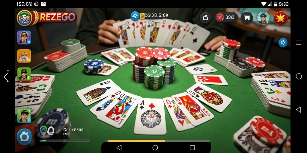 Tampilan utama gameplay Gaple yang seru dan menarik.