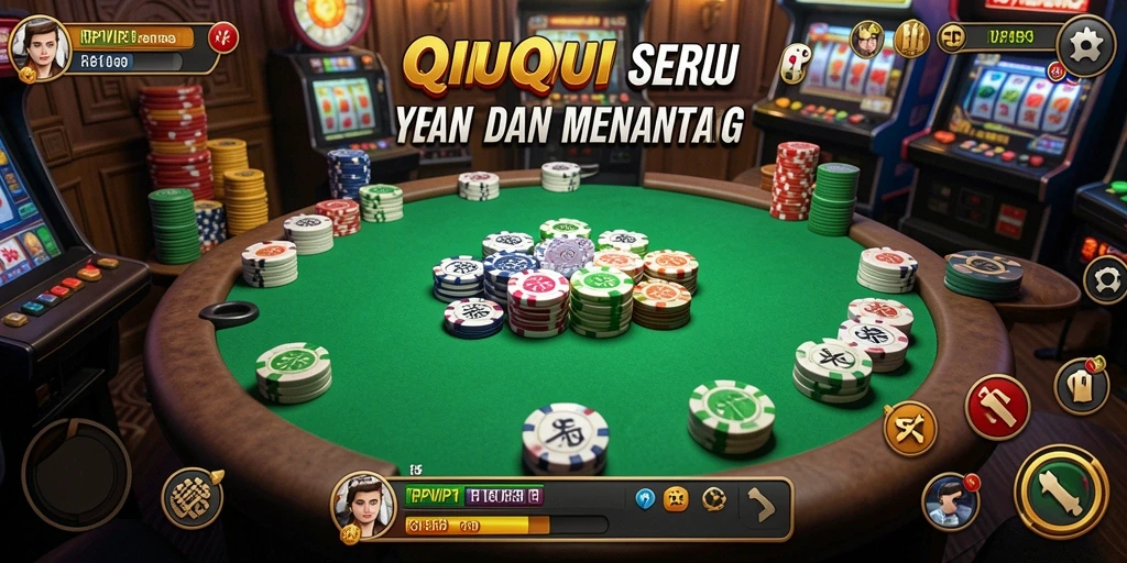 Screenshot RPVIP1 menampilkan aksi seru dalam permainan QiuQiu.