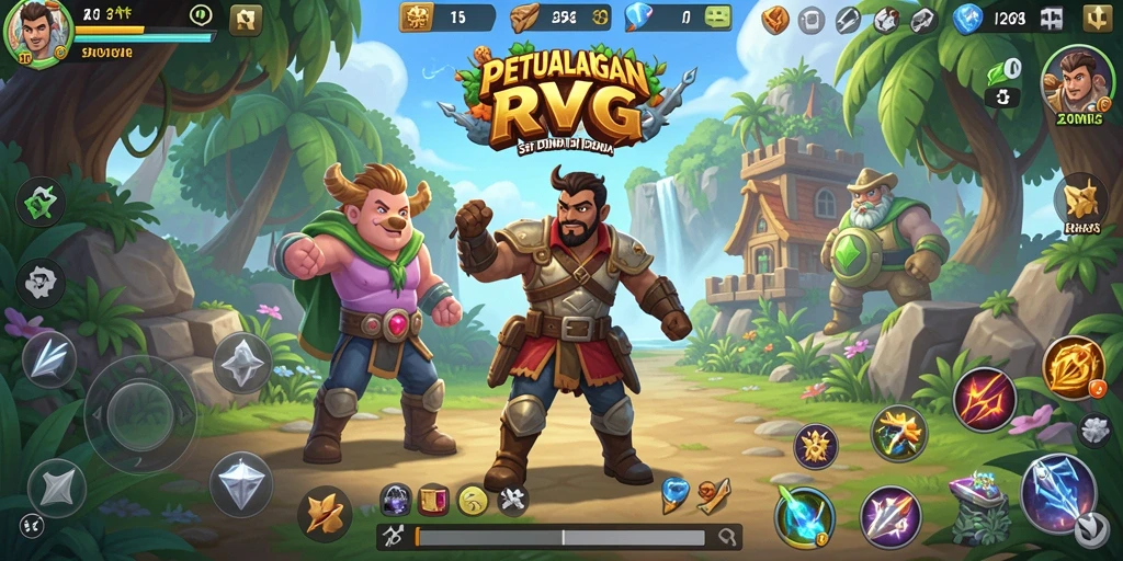Tangkapan layar T6 menggambarkan petualangan seru di dunia RPG.