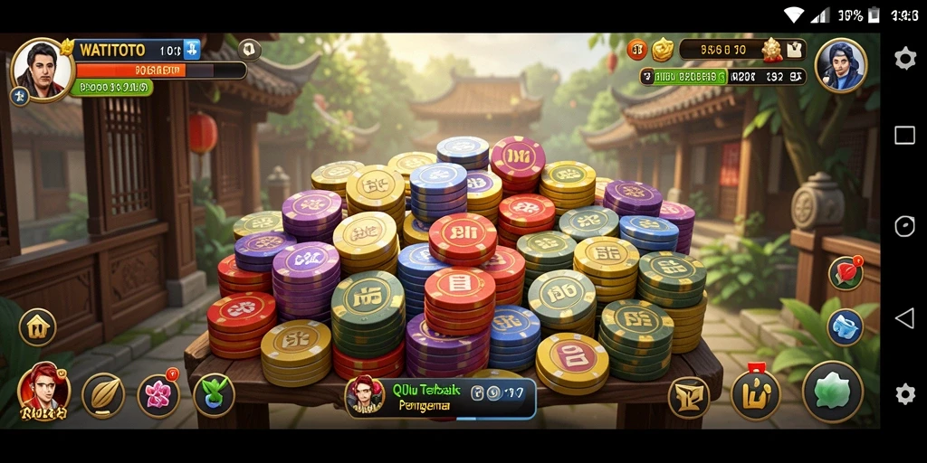 Tampilan gameplay seru WATITOTO dengan aksi QiuQiu.